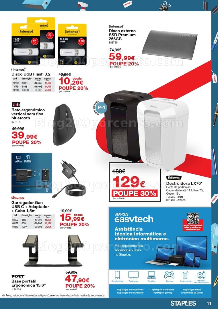 Antevisão Folheto STAPLES Promoções de 8 a 29 outubro